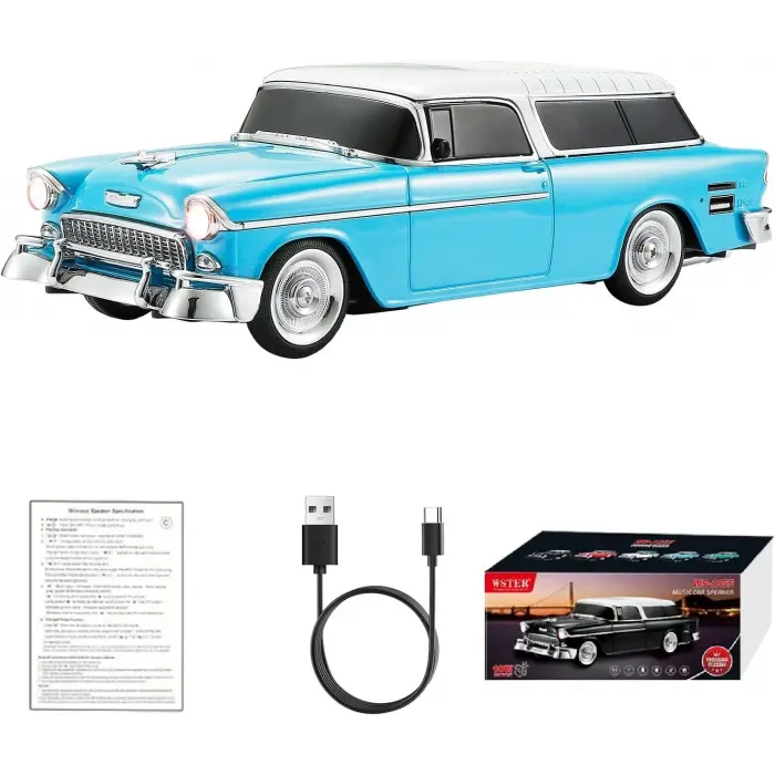 Retro Klasik Araba Bluetooth Hoparlör Kablosuz Hd Ses Fm Radyo Yg-1955 Bx40