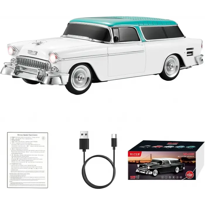 Retro Klasik Araba Bluetooth Hoparlör Kablosuz Hd Ses Fm Radyo Yg-1955 Bx40
