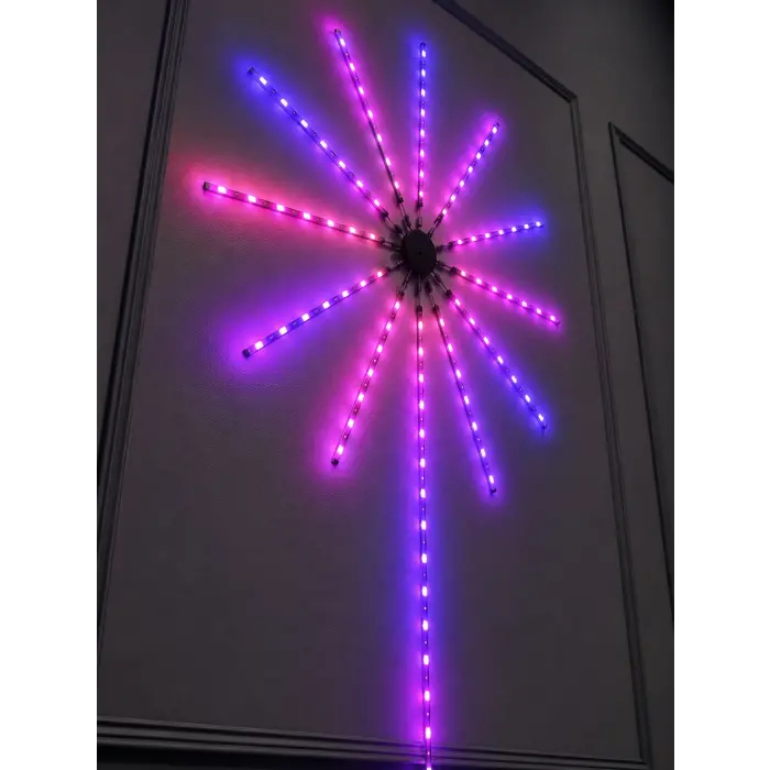 RGB LED Dekoratif Duvar Lambası İç Mekân Telefon Kontrollü Ortam Aydınlatması