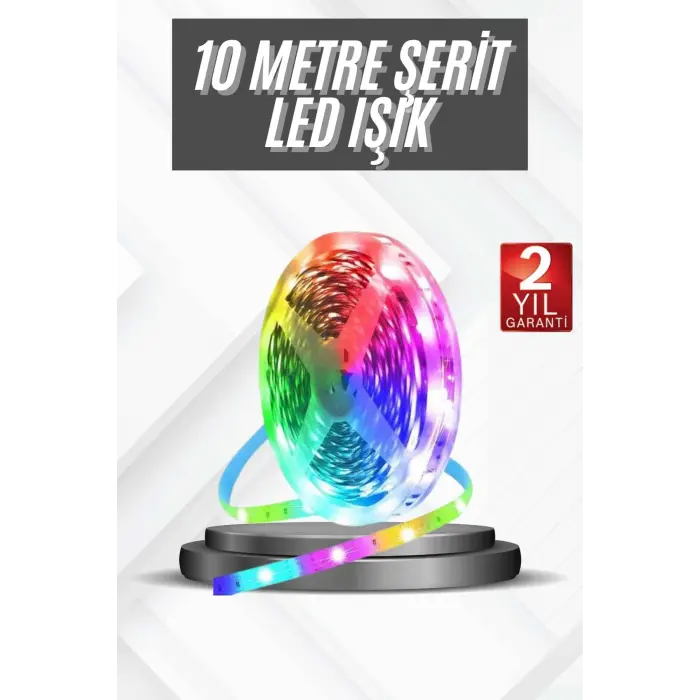 RGB Şerit Led 10 Metre Led Işık Kumanda ile Kontrol RGB