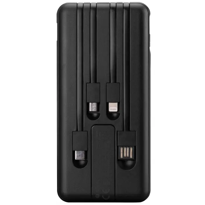 S-LINK IP-G13K Siyah 10.000mAh 1xUSB 1xMicro USB 4in1 Kablolu (Type-C Lightning Micro ve USB) LCD Göstergeli PowerBank(1923)