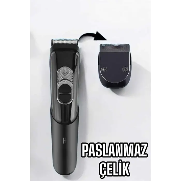 Saç Sakal Vücut Şarjlı Kablosuz Tıraş Makinesi Profesyonel Paslanmaz Çelik