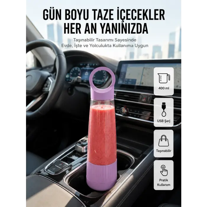 Sağlıklı Yaşam İçin 400 ml Taşınabilir Blender