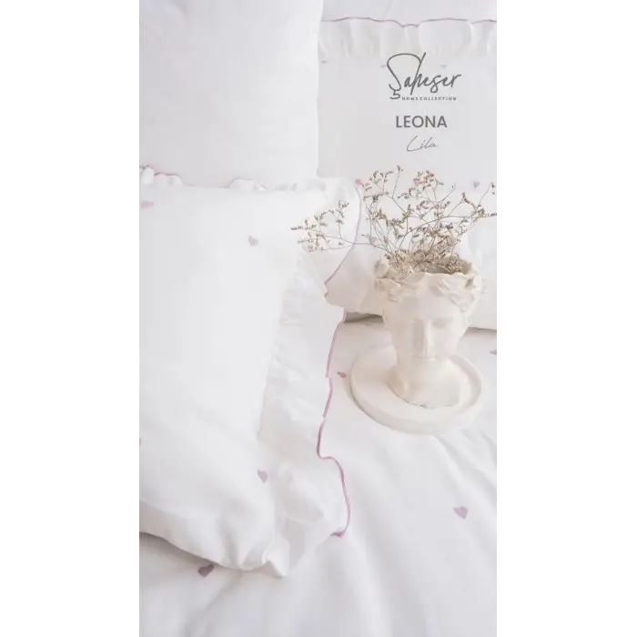 Şaheser Home Collection Jakarlı Nev Takımı Çift Kişilik Leona Lila