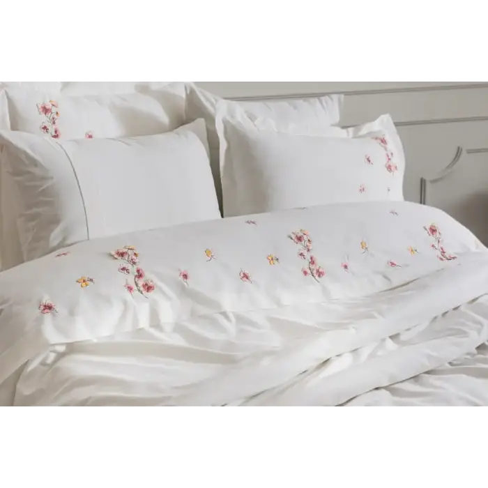 Şaheser Home Collection Nakışlı Çift Kişilik Nev Takımı Amber