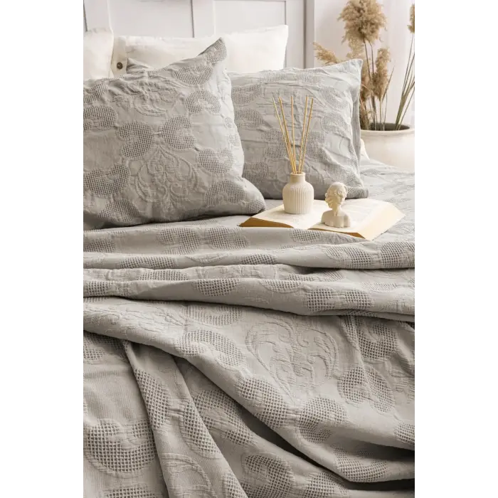 Şaheser Home Collection Yatak Örtüsü Çift Kişilik İt Vizon