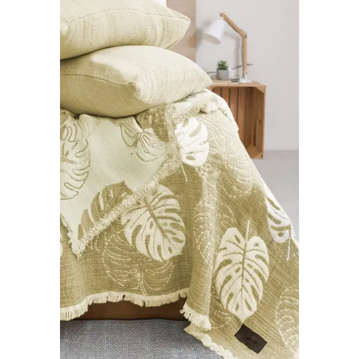 Şaheser Home Collection Yatak Örtüsü Seti Çift Kişilik Forest Sarı