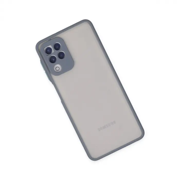 Samsung Galaxy A22 Kılıf Montreal Silikon Kapak - Gri
