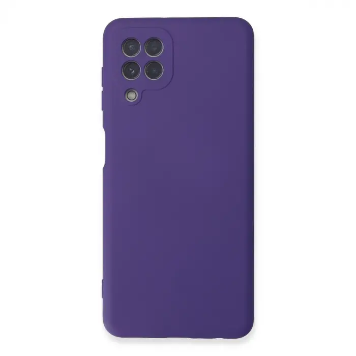 Samsung Galaxy A22 Kılıf Nano İçi Kadife Silikon - Mor