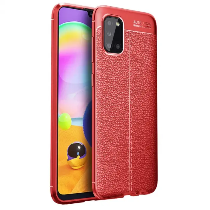 Samsung Galaxy A31 Kılıf Auto Focus Kapak - Kırmızı