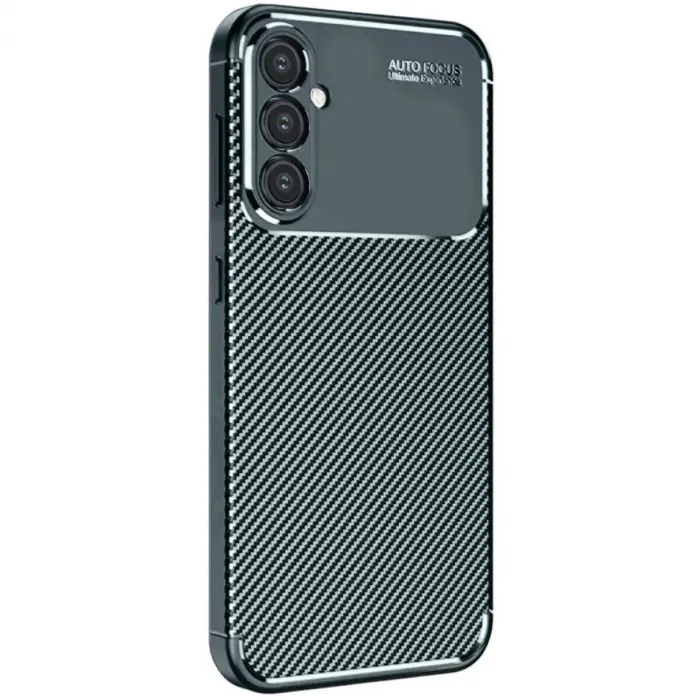 Samsung Galaxy S24 Fe Kılıf Auto Focus Karbon Kapak - Koyu Yeşil