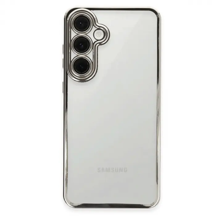Samsung Galaxy S24 Fe Kılıf Razer Lensli Silikon - Gümüş