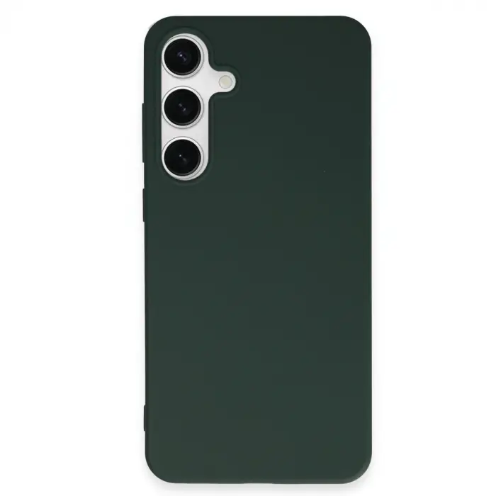 Samsung Galaxy S24 Plus Kılıf First Silikon - Koyu Yeşil