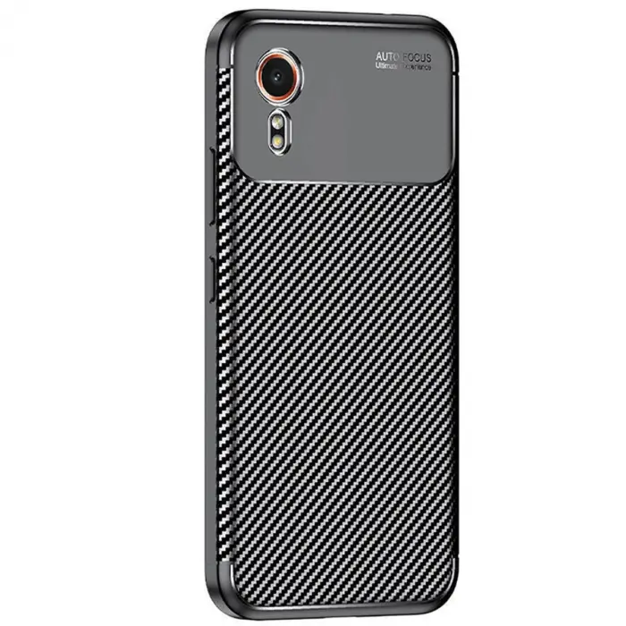 Samsung Galaxy Xcover 7 Kılıf Auto Focus Karbon Kapak - Siyah