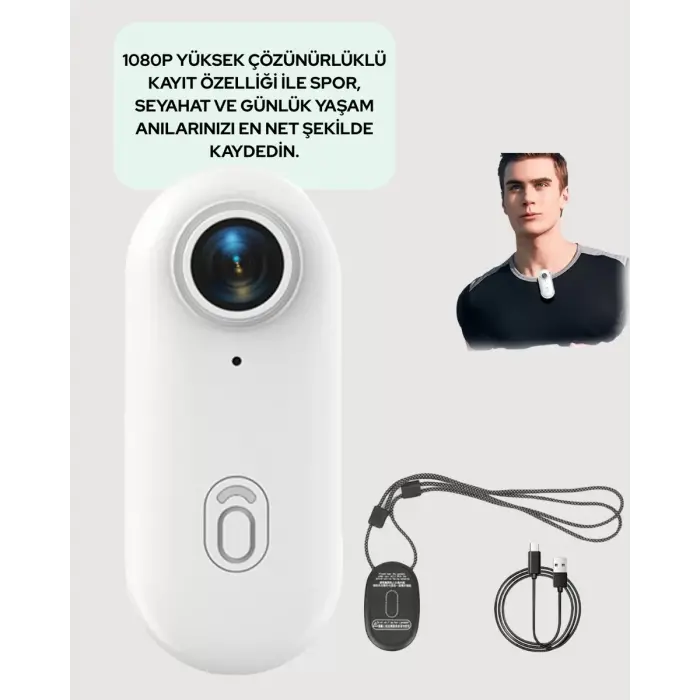 Şarj Edilebilir Uzun Ömürlü Mini Spor Kamera Full HD Yeni Nesil