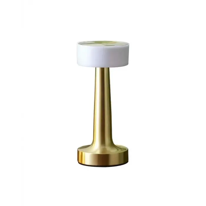 Şarjlı Gold Mantar Masa Lambası Dimmer Ayarlı Kablosuz LED Lamba