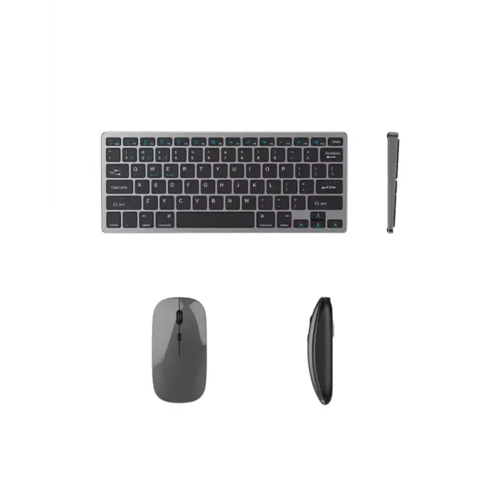 Şarjlı Kablosuz Klavye ve Mouse Seti Kompakt Taşınabilir Tasarım