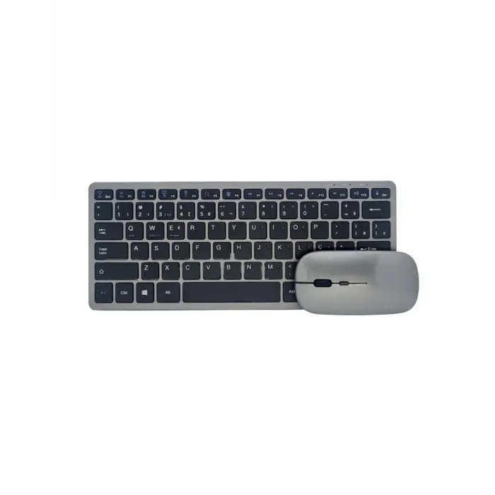 Şarjlı Kablosuz Klavye ve Mouse Seti Kompakt Taşınabilir Tasarım