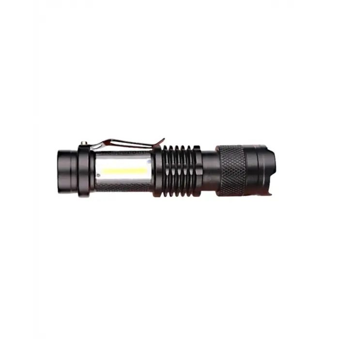 Şarjlı LED El Feneri - 14500 Pil Dahil, 4 Işık Modu, Mini Boy