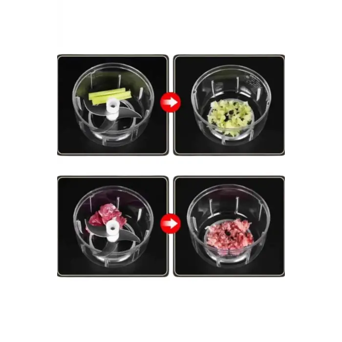 Şarjlı Mini El Rondosu Doğrayıcı Taşınabilir 250 ml Çelik Bıçaklı