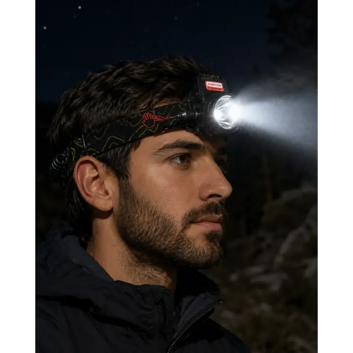 Şarjlı Sensörlü LED Kafa Lambası Zoom Özellikli Güçlü Aydınlatma