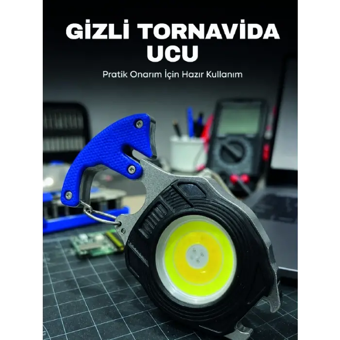 SB Type-C Şarjlı COB LED Çok Amaçlı Acil Durum Feneri Kamp Araç ve Günlük Kullanım
