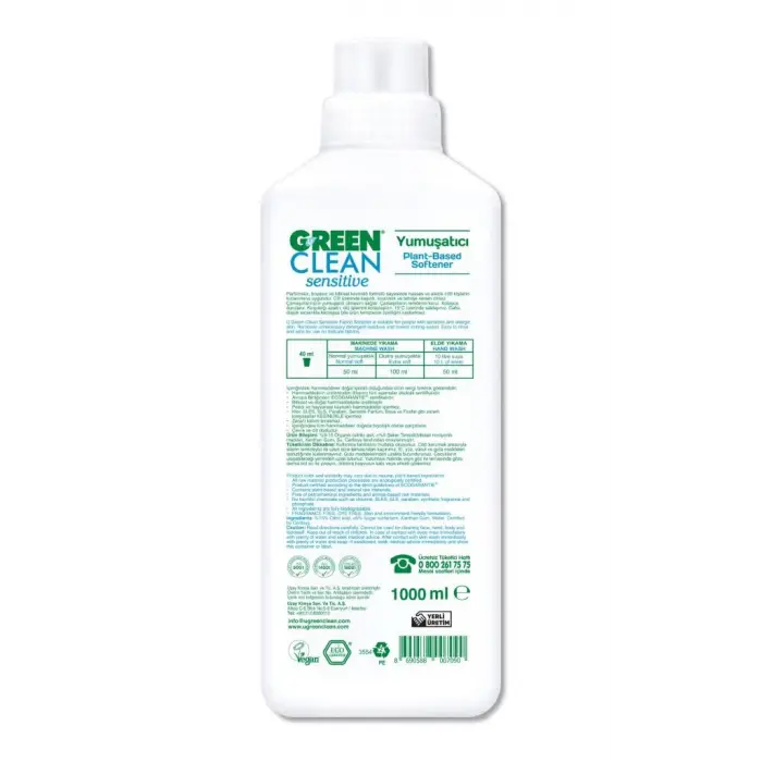 Sensitive Parfümsüz Bitkisel Yumuşatıcı 1000 ml