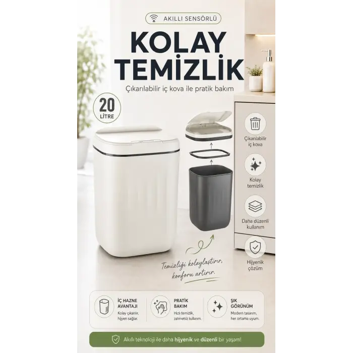 Sensörlü Çöp Kovası