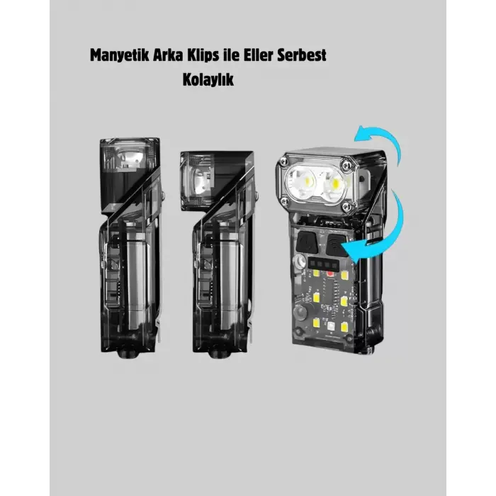 Sensörlü LED Kafa Feneri Şarj Edilebilir Manyetik Eller Serbest Yeni Nesil