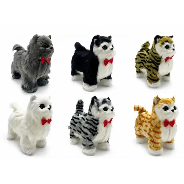 Sesli Hareketli Yürüyen Peluş Kedi Alk3389