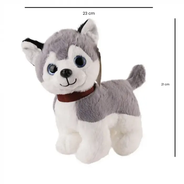 Sesli Peluş Köpek - 2309033 - Gri - 1 ADET