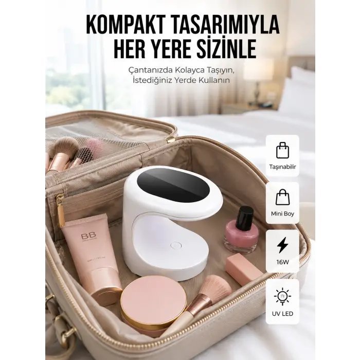 Seyehat Tipi Mini Oje Kurutucu Ultraviole Mor Işık Protez Tırnak Kurutucu