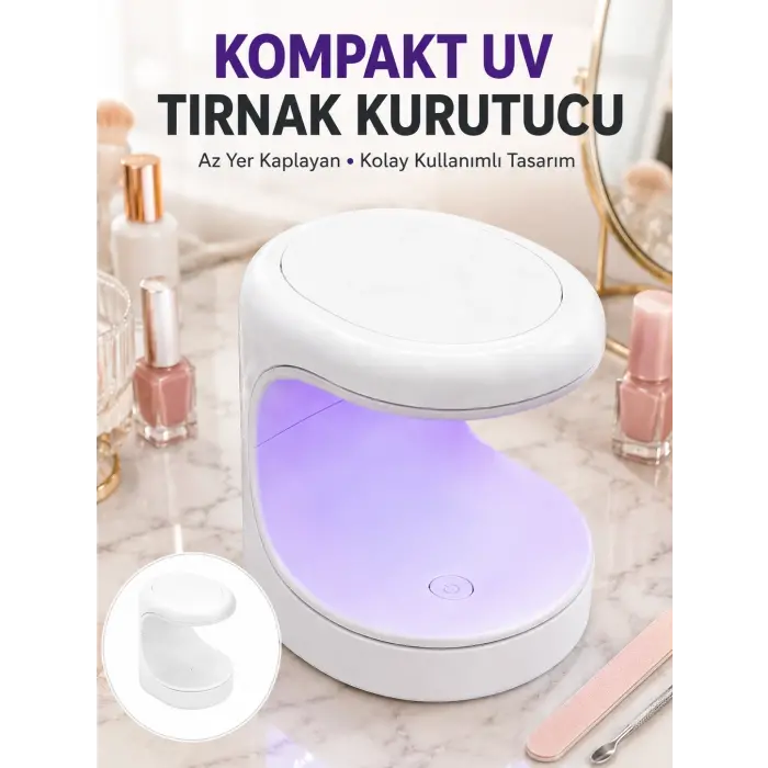 Seyehat Tipi Mini Oje Kurutucu Ultraviole Mor Işık Protez Tırnak Kurutucu Yeni Nesil