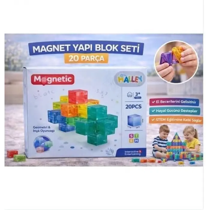 SH59837 MAGNET KÜP YAPI BLOK SETİ 20 PARÇA-ZRV