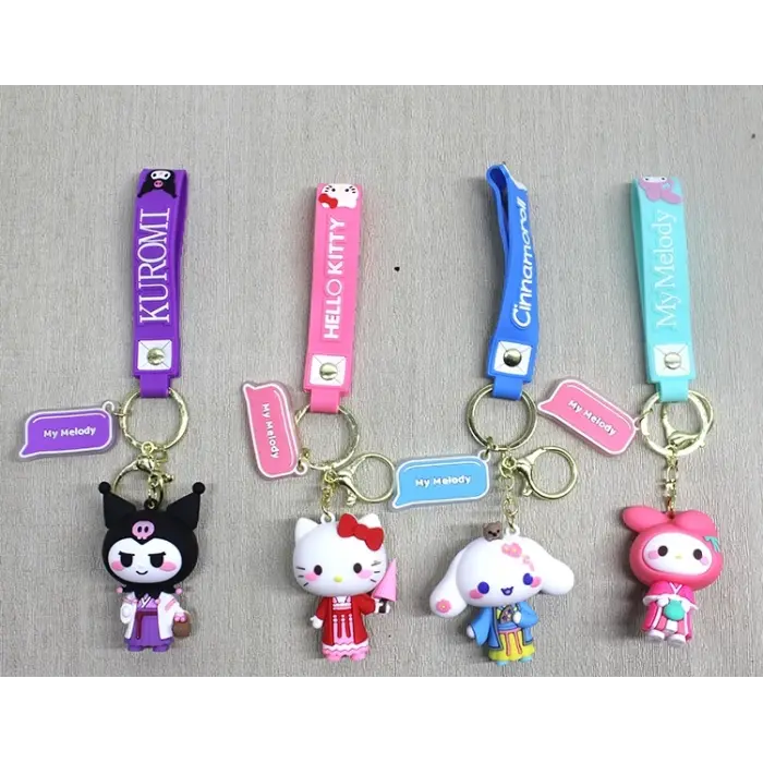 Silikon Kuromi, Hello Kitty, My Melody Anahtarlık