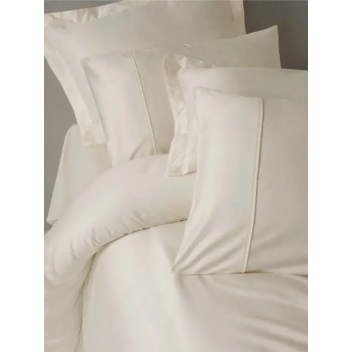 Silky Saten İpek King Size Nev Takımı Ekru