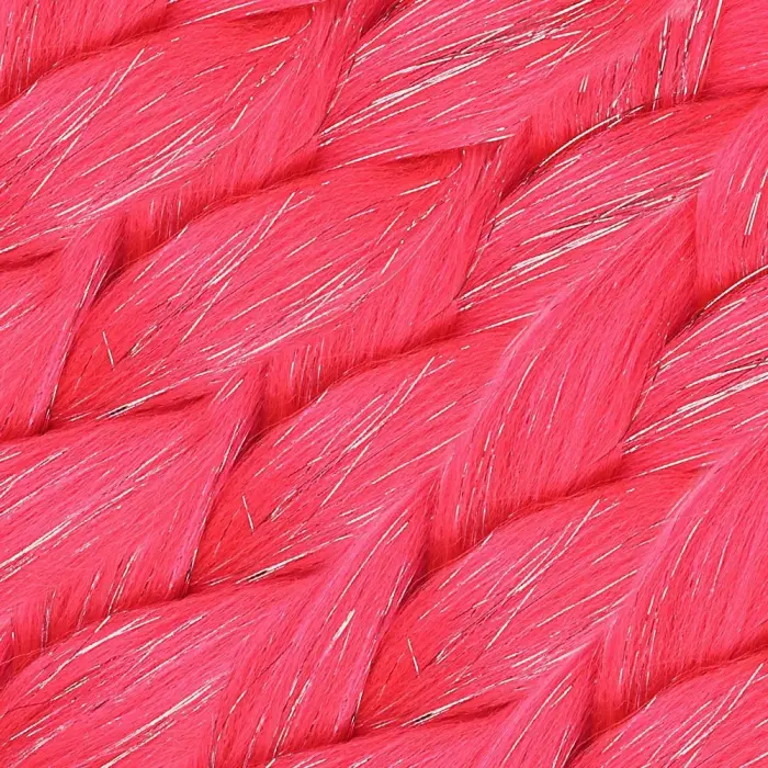 Simli Koyu Pembe Örgülük  100 Gr.