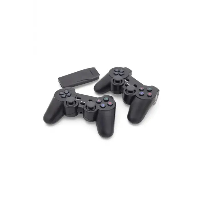 Siyah 2.4G kablosuz oyun kolu gamepad çiftli set Bluetooth özelliği olmadan - Elektronik