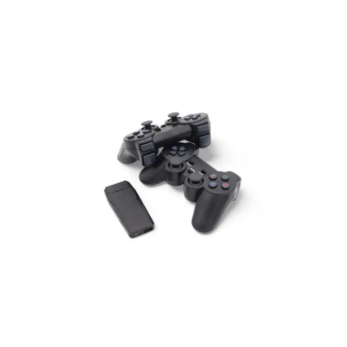 Siyah 2.4G kablosuz oyun kolu gamepad çiftli set Bluetooth özelliği olmadan - Elektronik