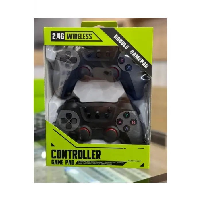 Siyah bluetooth bağlantılı 2.4g kablosuz gamepad 2 adet pc uyumlu 1 yıl garantili