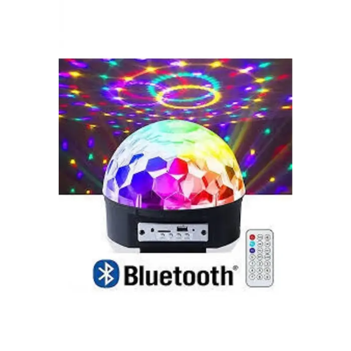 Siyah Bluetooth Hoparlör, Disko Topu Işıklı ve Projeksiyonlu, Çoklu Cihaz Bağlantılı