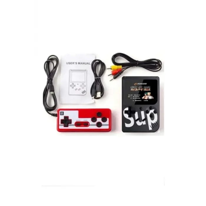 Siyah çift kollu mini atari oyun konsolu bluetooth özellikli oyunlu gamebox - Elektronik