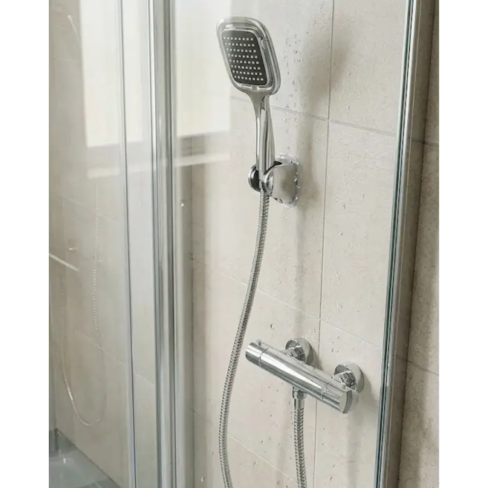 Siyah Duş Başlığı Seti Spiral Hortumlu El Duşu ve Duvar Askısı Banyo Seti