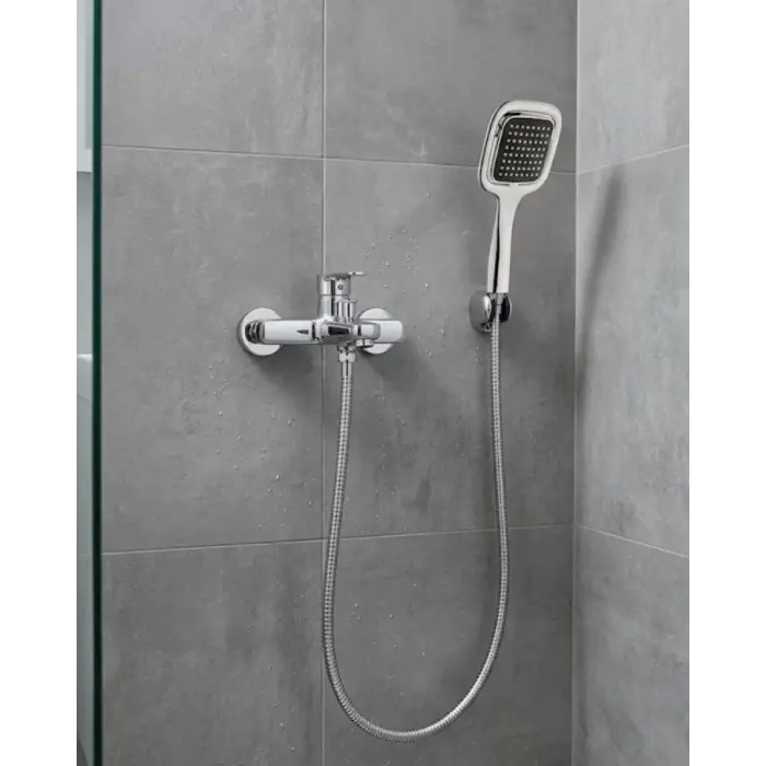 Siyah Duş Seti El Duşu Başlığı Spiral Hortum Dayanıklı Banyo Duş Aksesuarı