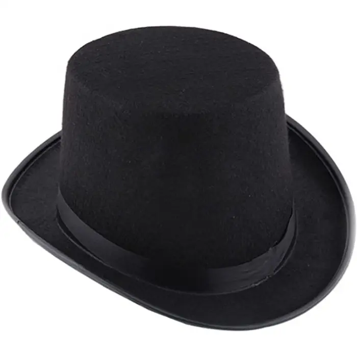 Siyah Keçe Sihirbaz Fötr Şapka 12 Cm