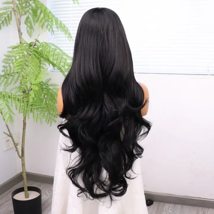 Siyah Renk Bebek lı Fiber Sen Tül Peruk