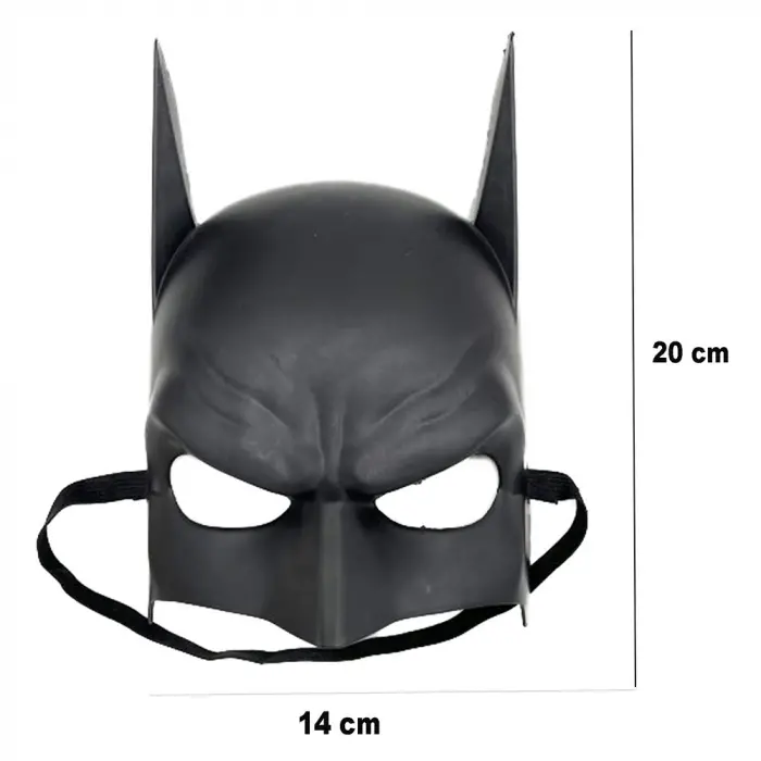 Siyah Renk Çocuk Boy Arkadan Lastikli Maske A Kalite  20x14 cm