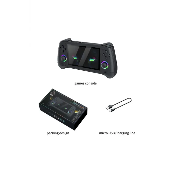 Siyah taşınabilir retro video oyun konsolu Bluetooth özelliği olmadan el tipi kullanım