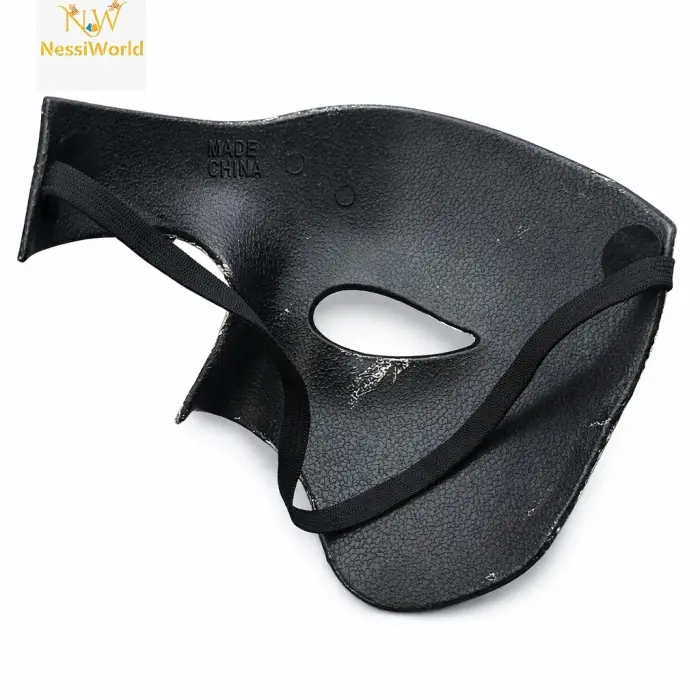 Siyah Yarım Erkek Maske – Phantom Parti & Balo Maskesi