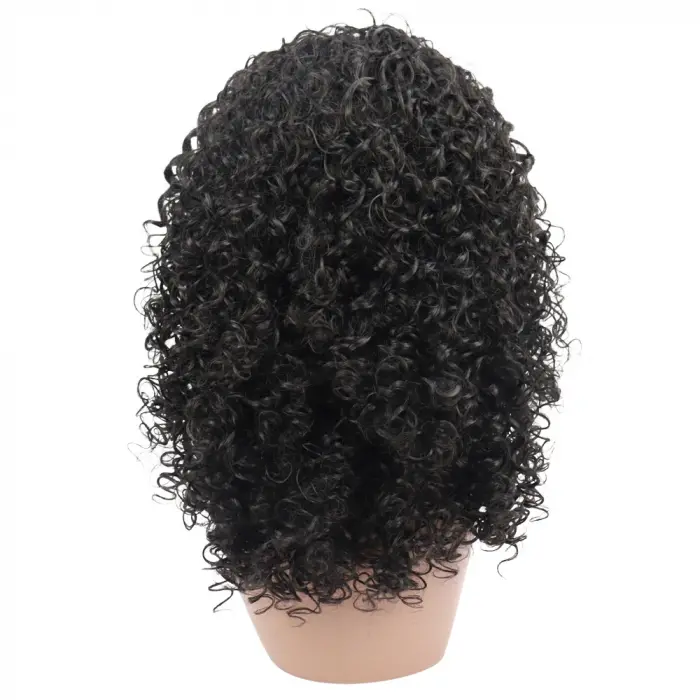 Siyah Yoğun Daa Afro Daa Tül Peruk